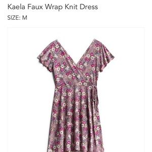 NWT Kaileigh Kaela faux wrap knit dress